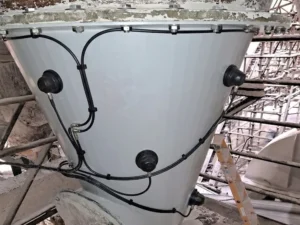 Process equipment protected against fouling and scaling